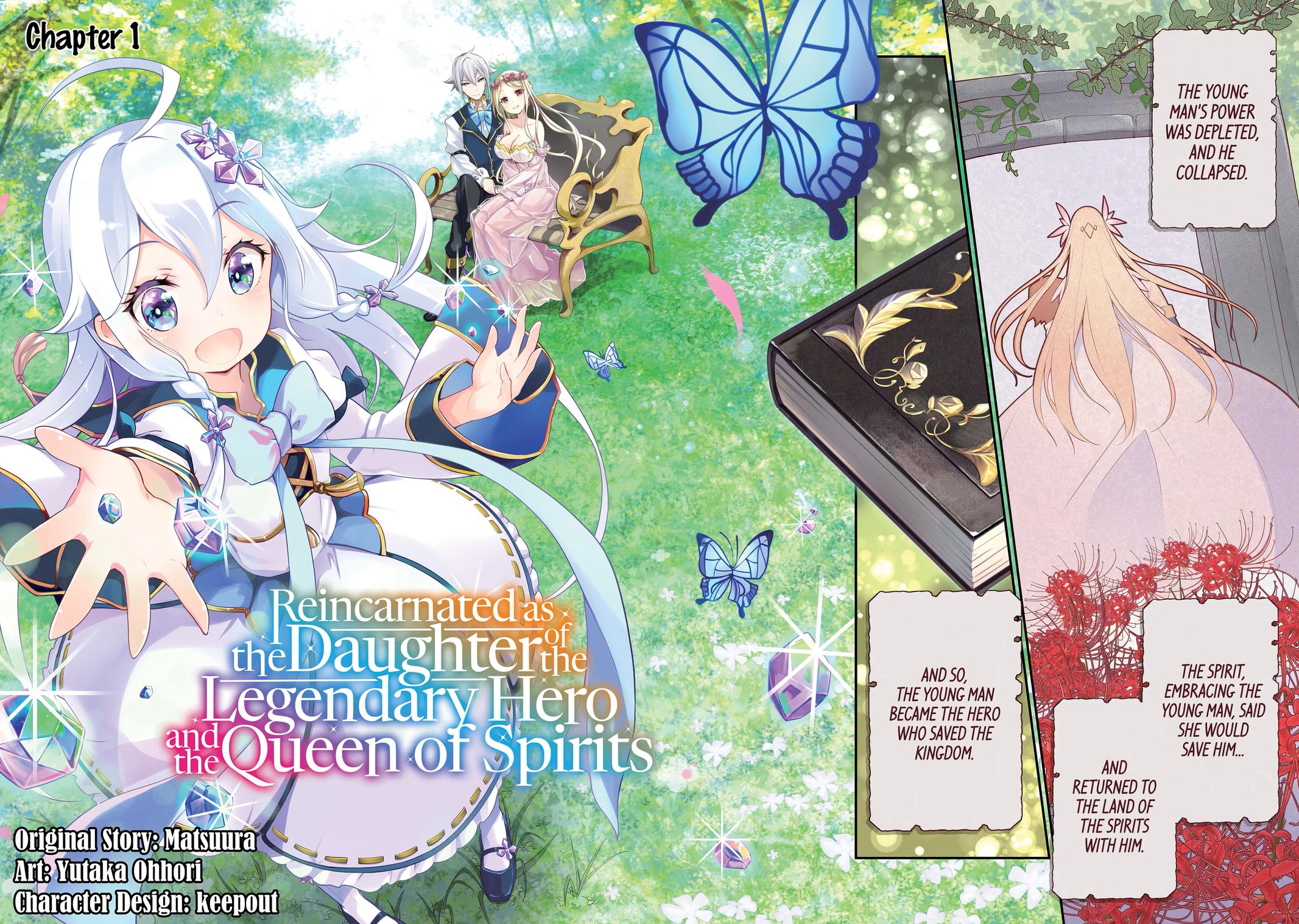 Reincarnated as the Daughter of the Legendary Hero and the Queen of Spirits Chapter 1 2