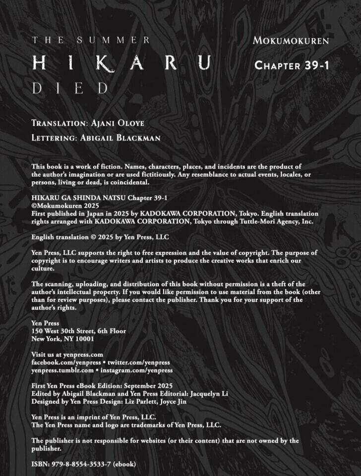 The Summer Hikaru Died Chapter 39.1