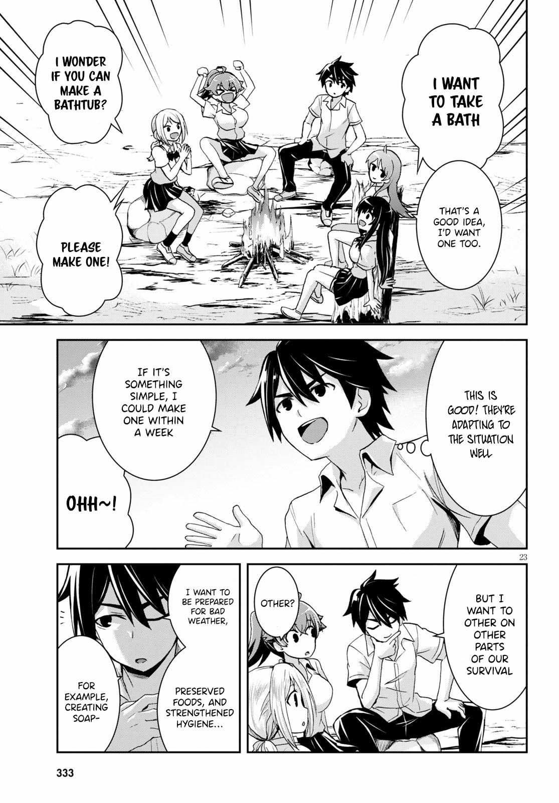 Isekai Yurutto Survival Seikatsu ~Gakkou no Minna to Isekai no Mujintou ni Tenishitakedo Ore Dake Rakushou desu~ Chapter 5 24