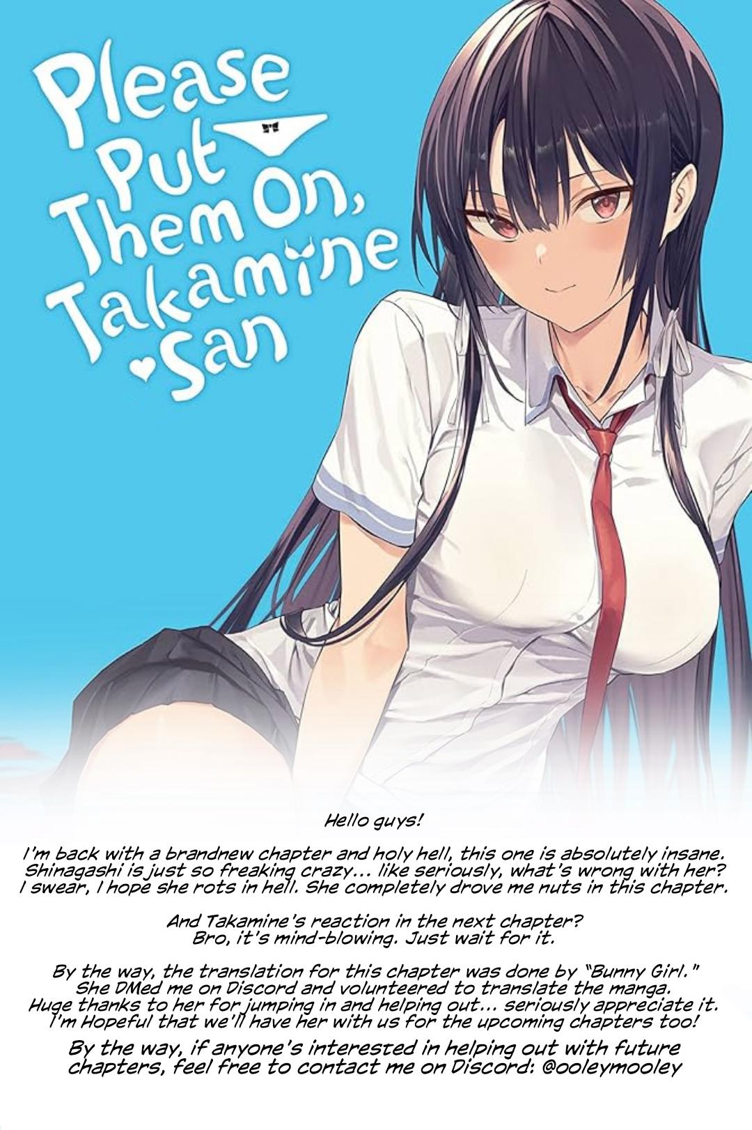 Please Put Them On, Takamine-san Chapter 66.1 1