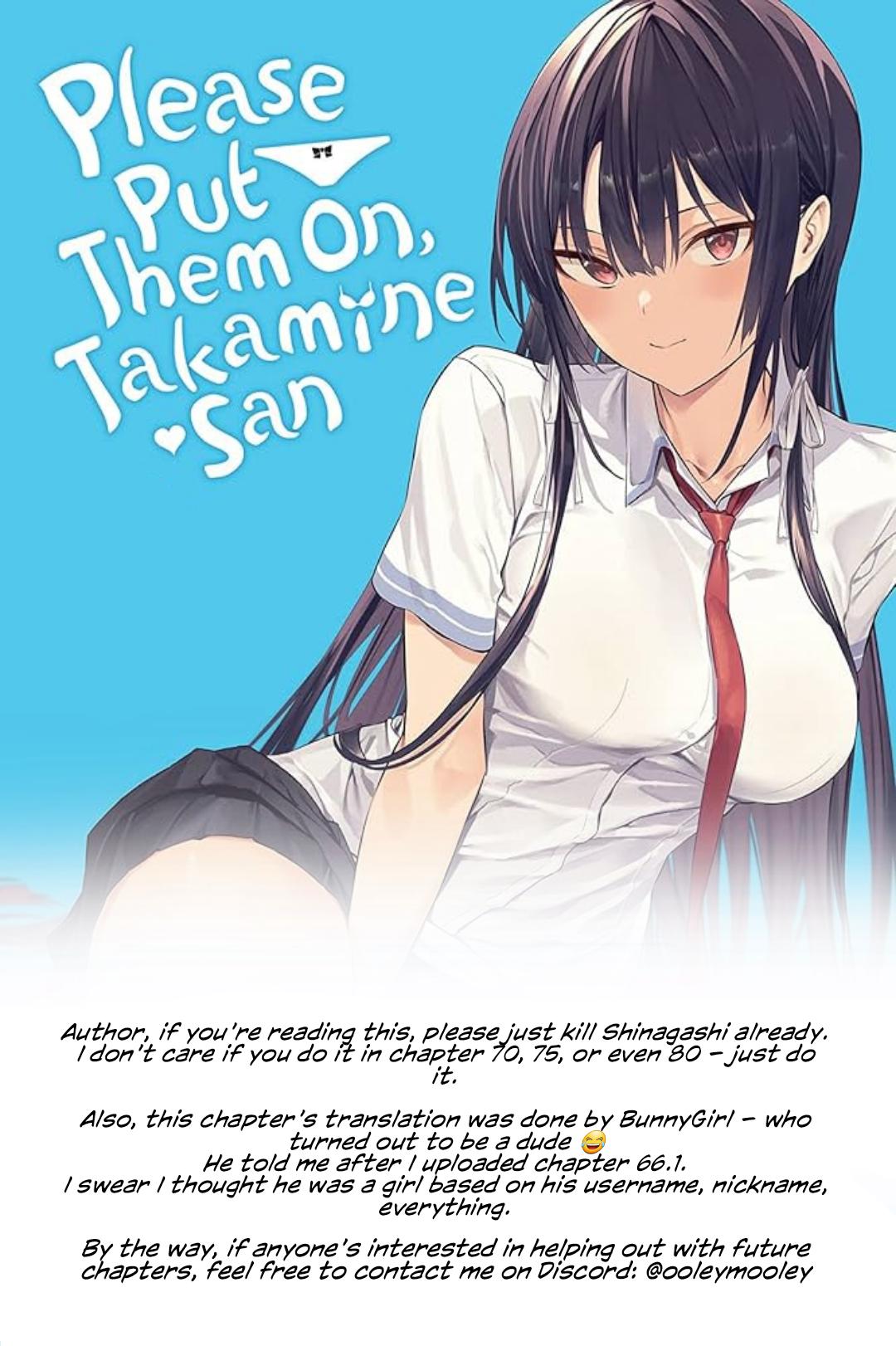 Please Put Them On, Takamine-san Chapter 66.2 1