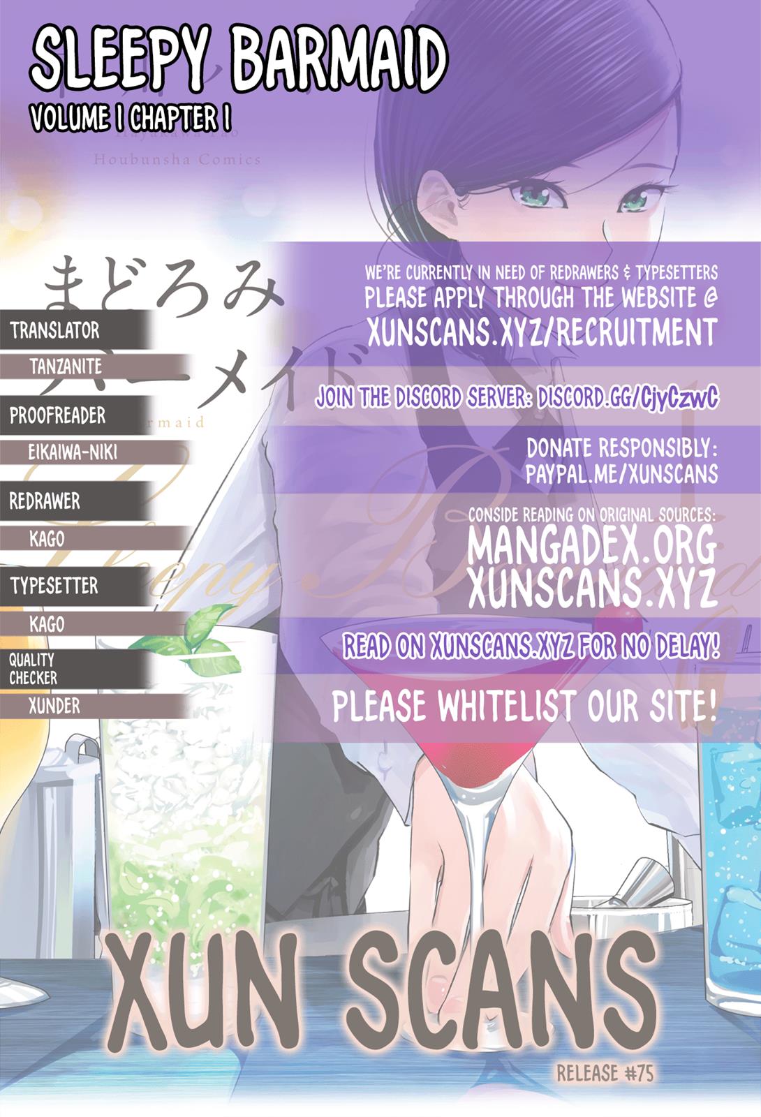 Sleepy Barmaid Chapter 1 1