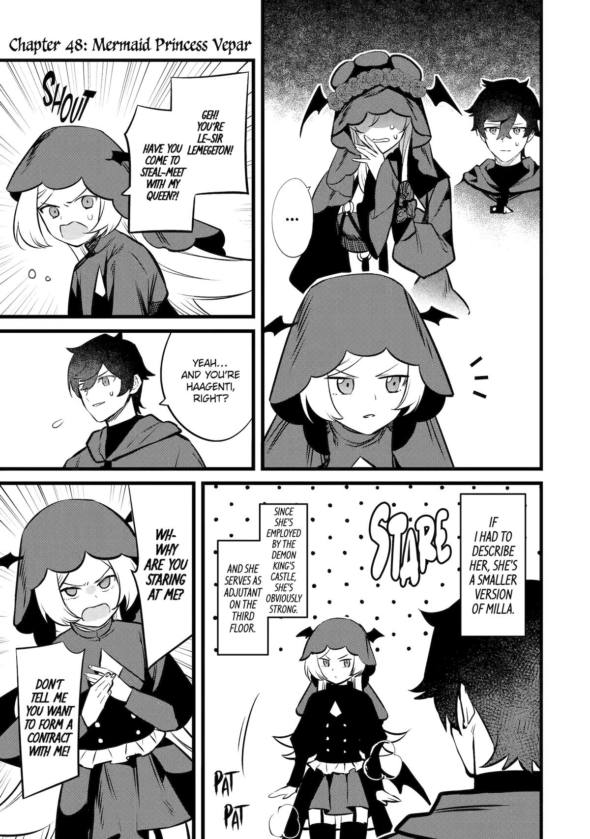 Nankoufuraku no Maoujou e Youkoso: Debuff wa Fuyou to Yuusha Party wo Oidasareta Kuro Madoushi, Maougun no Saikou Kanbu ni Mukaerareru Chapter 48 Page 1