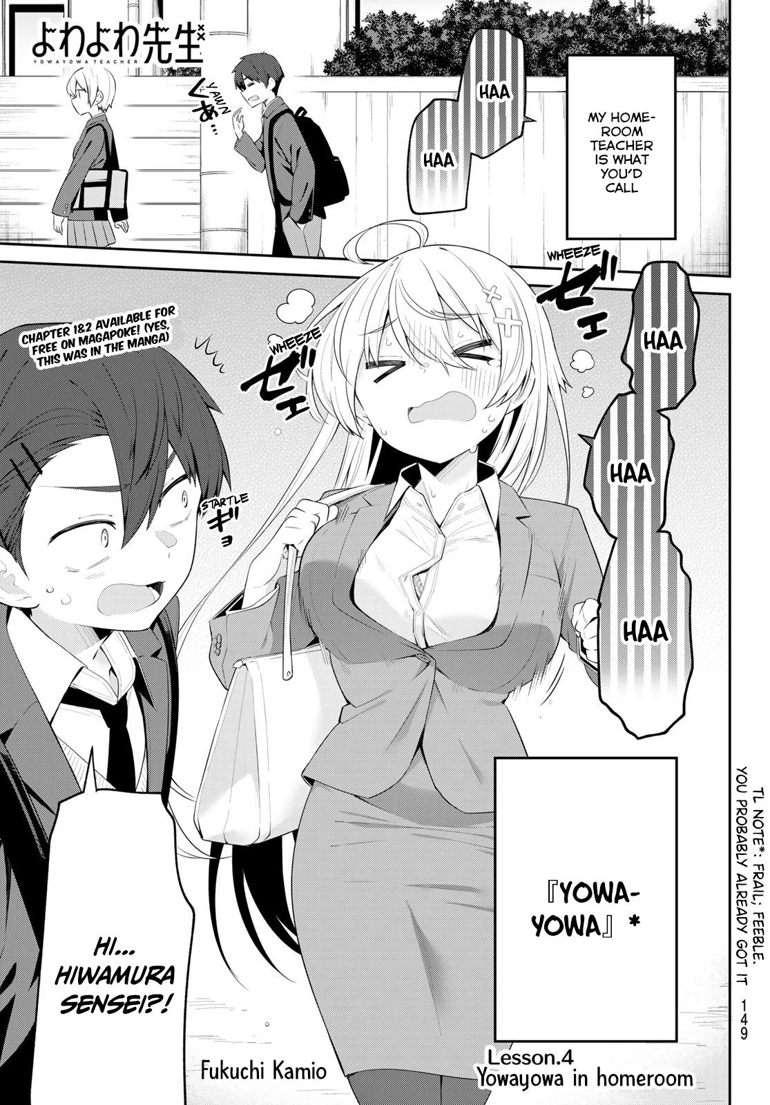 Yowa Yowa Sensei Chapter 4 2