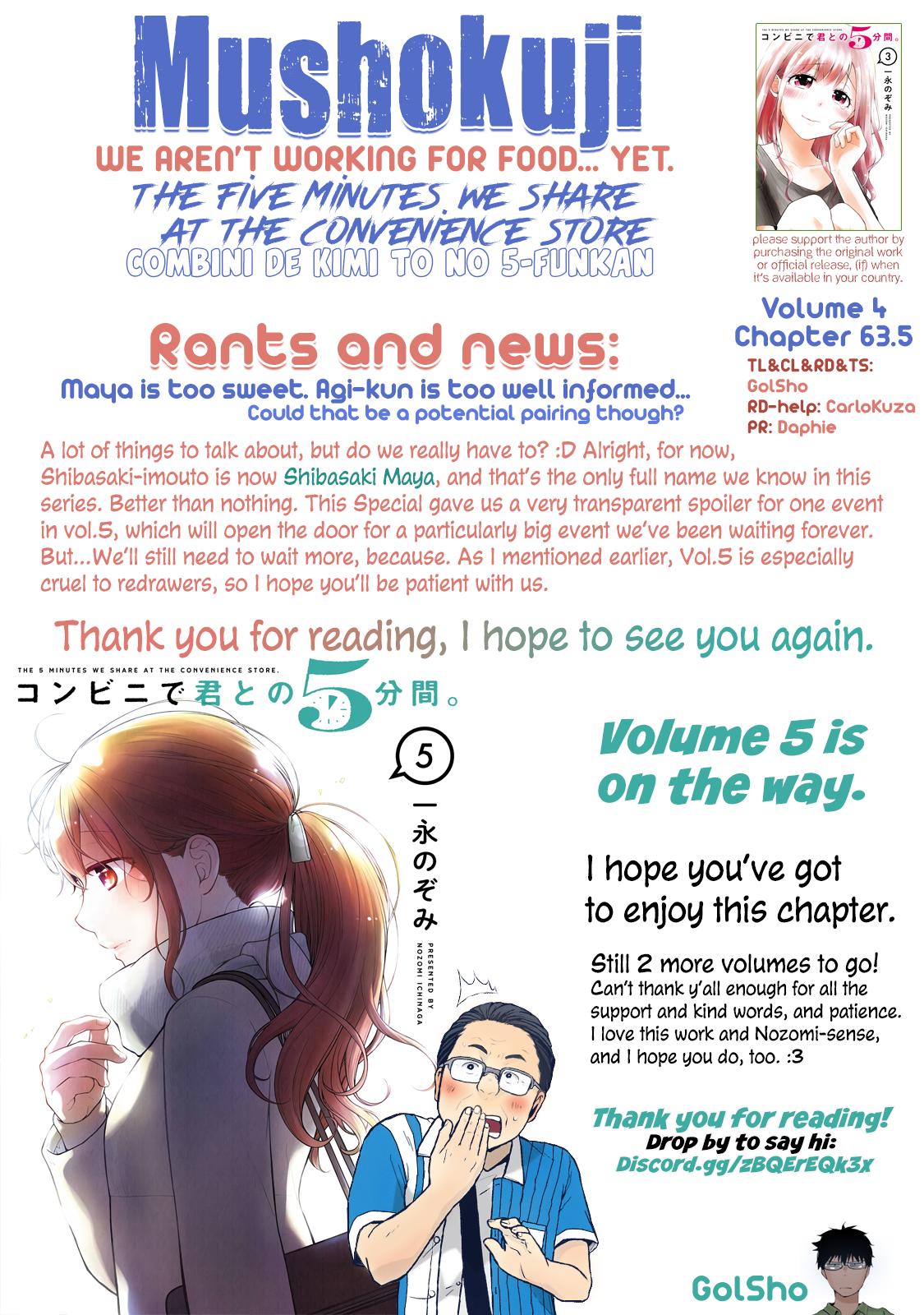Combini de Kimi to no 5-funkan. Chapter 63.5 30