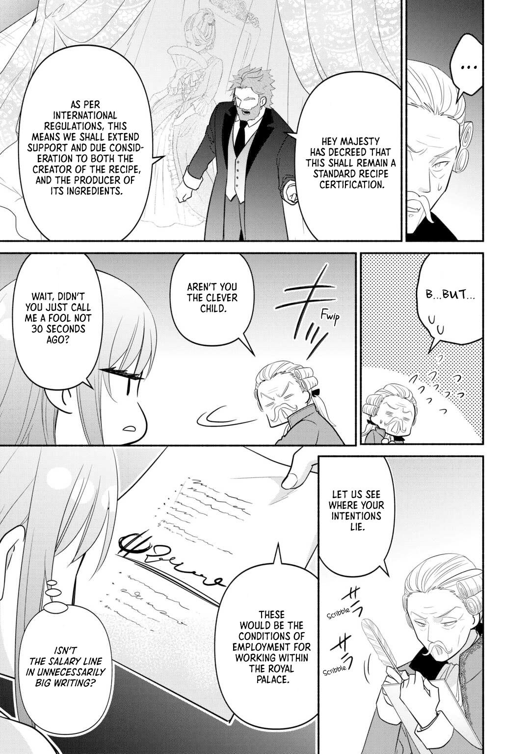 Tensei Youjo. Shinjuu to Ouji to, Saikyou no Ojisan Youheidan no Naka de Ikiru. Chapter 27 Page 9